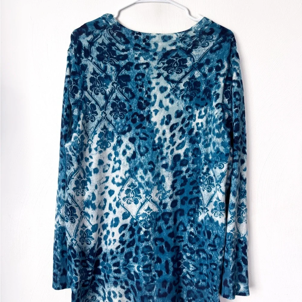Chico's Size 3 Cardigan Sweater Blue Like New - Picture 5 of 5